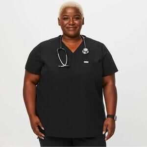 FIGS Black Catarina One-Pocket Scrub Top size 4X